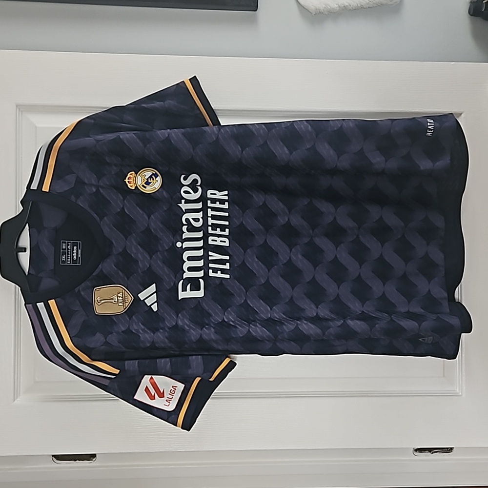 Adidas Real Madrid Bellingham 5 Authenyi Away Jersey, size 2XL, Navy